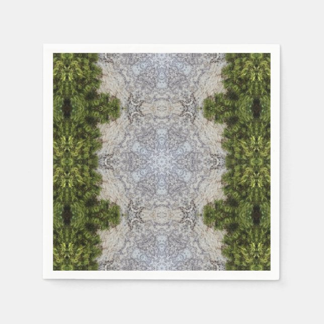 Serviette En Papier Green Moss & Earth Nature Art (Devant)