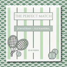 Green Perfect Match Tennis Couples Bridal Shower