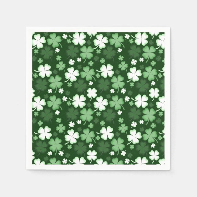 Serviette En Papier Green Shamrock (Devant)
