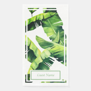Serviette En Papier Green Tropical Palm Feuille Papier Serviettes d'hô