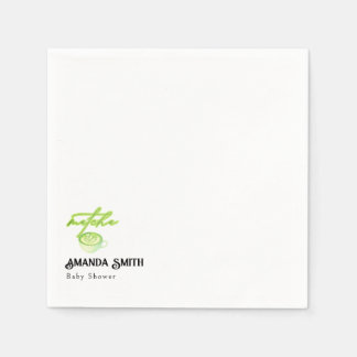 Serviette En Papier Green Watercolor  Matcha Baby Shower  Napkins