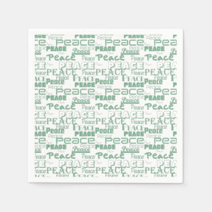 Serviette En Papier Green White Inspiration Peace