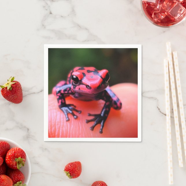 Serviette En Papier Grenouille rouge Ai (En situation)