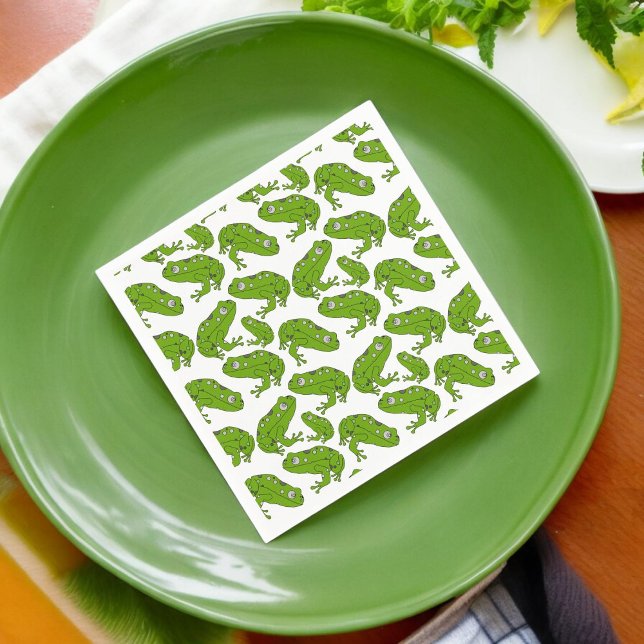 Serviette En Papier Grenouille verte (dinner napkin)