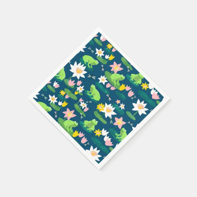 Serviette En Papier Grenouilles et Lily Pads BABY SHOWER mignon Enfant (Coin)