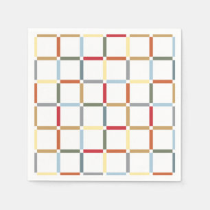 Serviette En Papier Grille colorée avec espace négatif Moyenne d'inspi