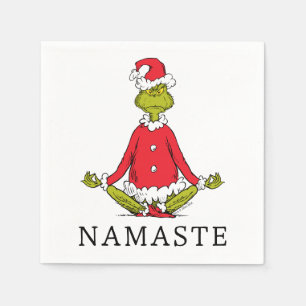 Serviette En Papier Grille   Namaste Santa Claus