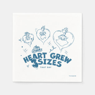 Serviette En Papier Grinch's Heart Grew 3 Tailles