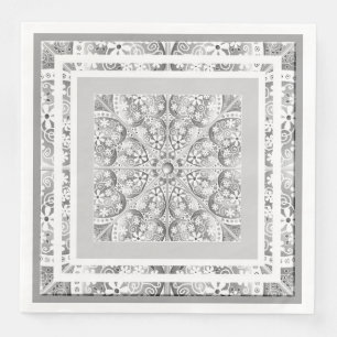 Serviette En Papier Gris dentée céramique