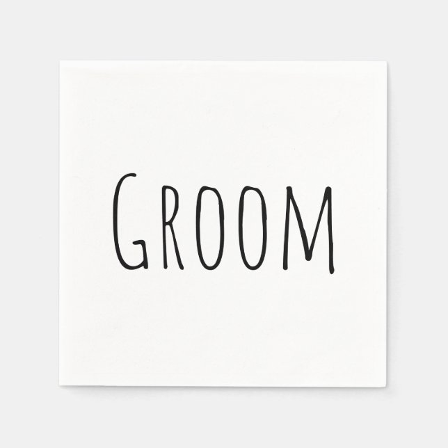 Serviette En Papier Groom (Devant)