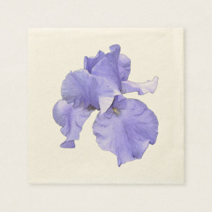 Serviette En Papier Gros Iris Violet