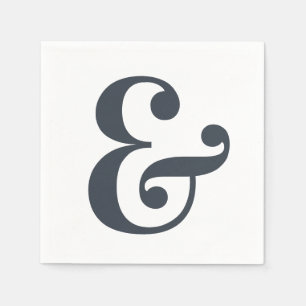 Serviette En Papier Gros Monogramme Moderne Simple