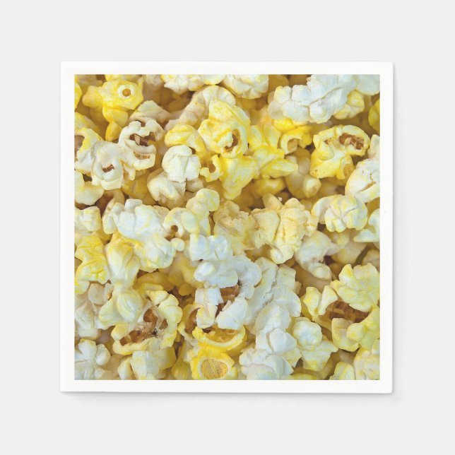 Serviette En Papier Gros plan du pop-corn beurré (Devant)