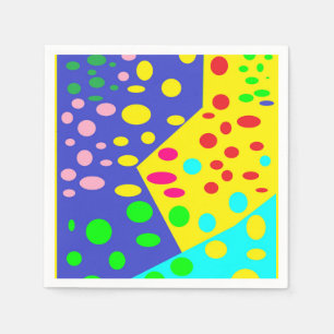 Serviette En Papier Gros taches beaucoup de couleurs fête