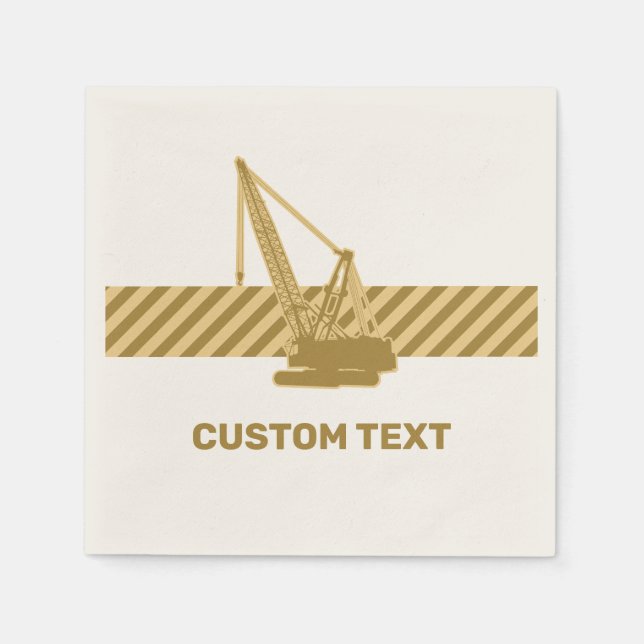 Serviette En Papier Grue de construction (Devant)