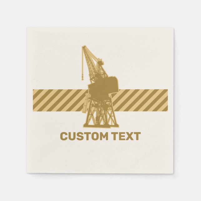 Serviette En Papier Grue du chantier naval (Devant)