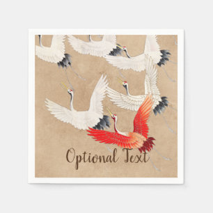 Serviette En Papier Grues volantes japonaises