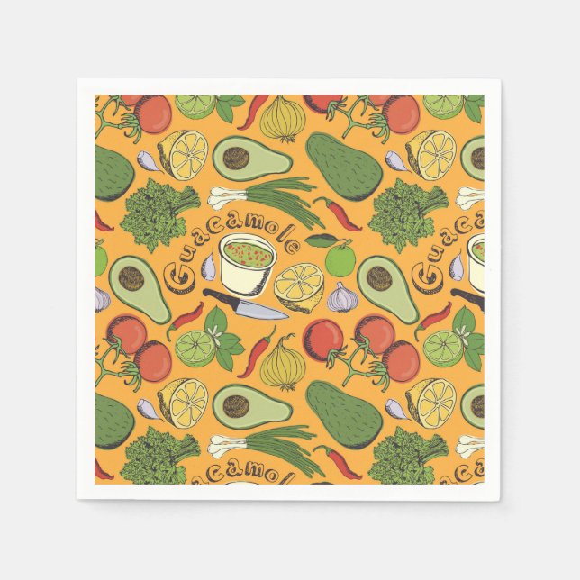 Serviette En Papier Guacamole (Devant)