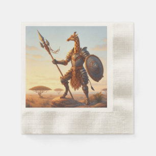 Serviette En Papier Guerrier de girafe