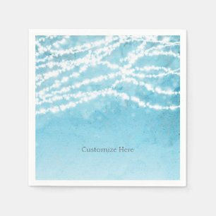 Serviette En Papier Guirlande de lumières célestes bleues pour mariage