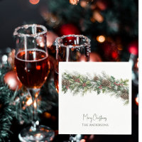 Guirlande enneigée aquarelle personnalisée Noël