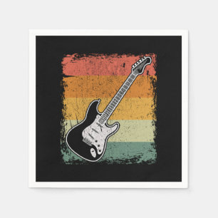 Serviette En Papier Guitare électrique vintage Lecteur musique Guitare