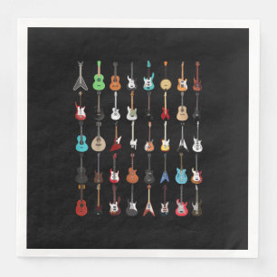 Serviette En Papier Guitare Musical Instrument Rock and Roll