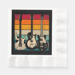 Serviette En Papier Guitare rétro