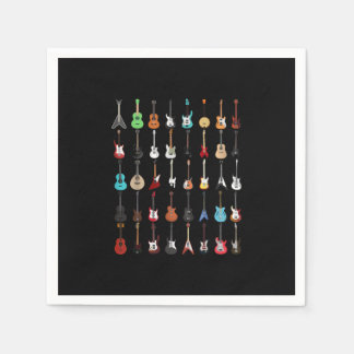 Serviette En Papier Guitariste Guitare instrument de musique Rock et R