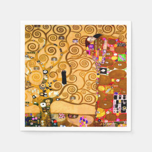 Serviette En Papier Gustav Klimt Arbre de vie
