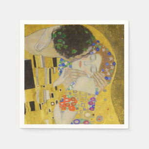 Serviette En Papier Gustav Klimt - Le baiser