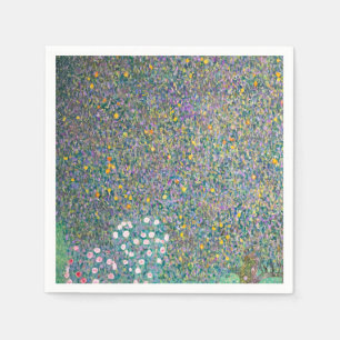 Serviette En Papier Gustav Klimt - Rosiers sous les arbres