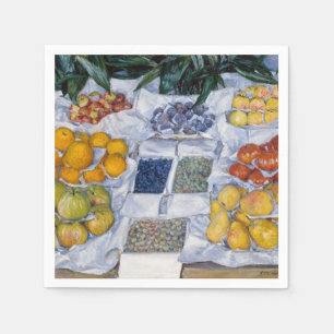 Serviette En Papier Gustave Caillebotte - Fruits présentés sur un socl