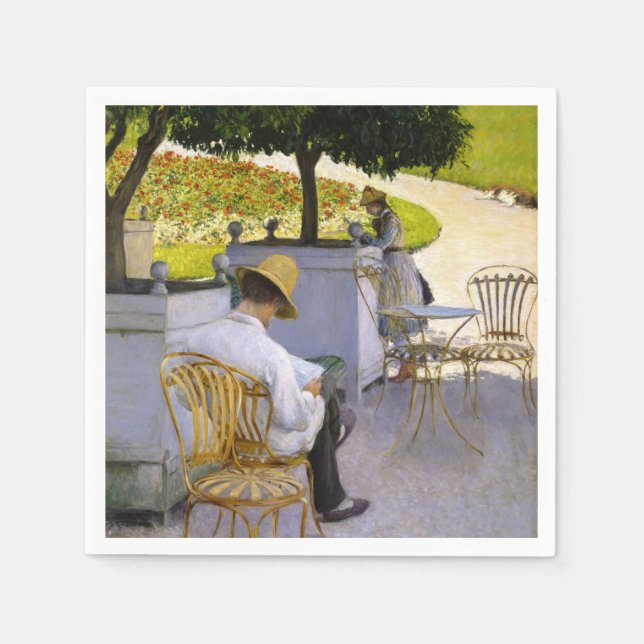 Serviette En Papier Gustave Caillebotte - Les Orangers (Devant)