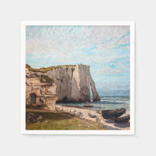 Serviette En Papier Gustave Courbet - Falaises à Etretat après la temp