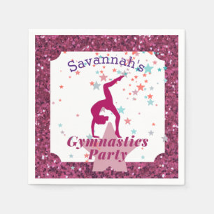 Serviette En Papier Gymnastique Parties scintillant et étoiles