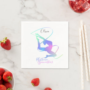 Serviette En Papier Gymnastique rythmique avec ruban