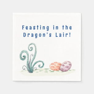 Serviette En Papier Habitat naturel des oeufs de dragons préhistorique
