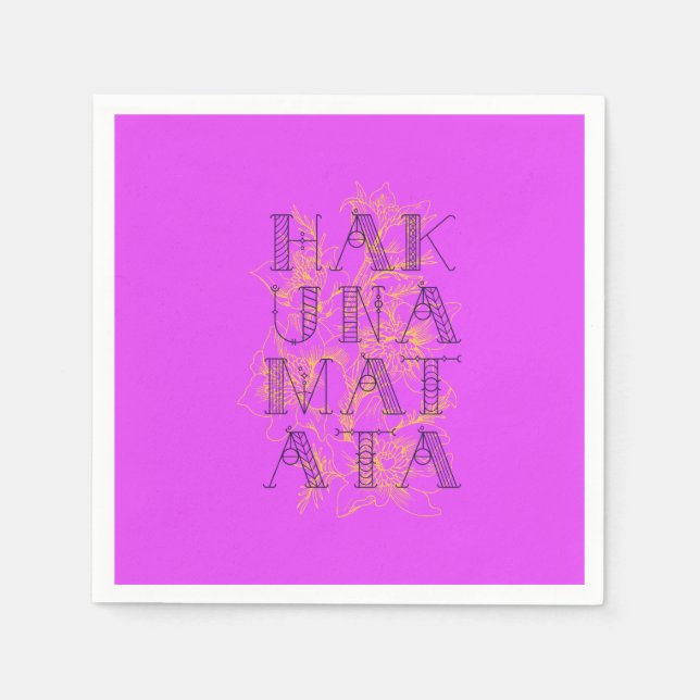 Serviette En Papier Hakuna Matata (Devant)
