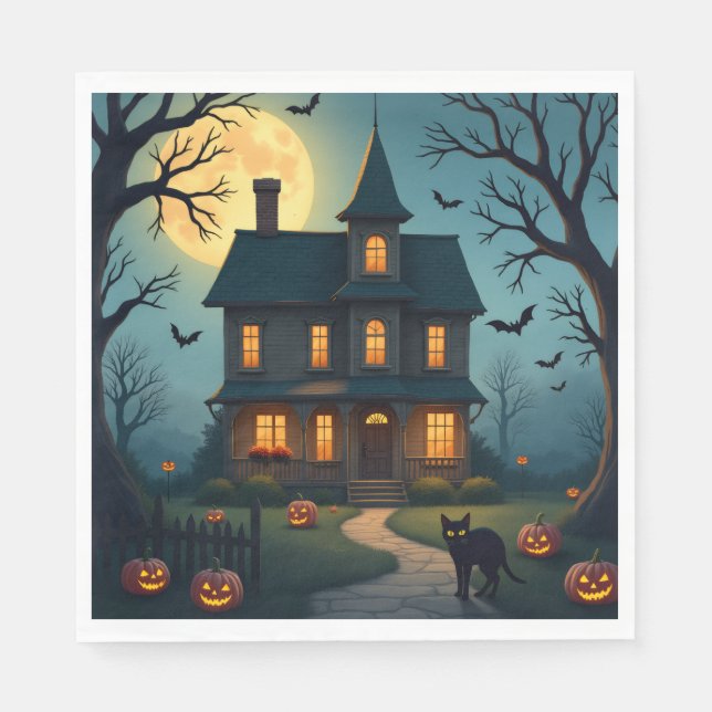 Serviette En Papier Halloween (Devant)