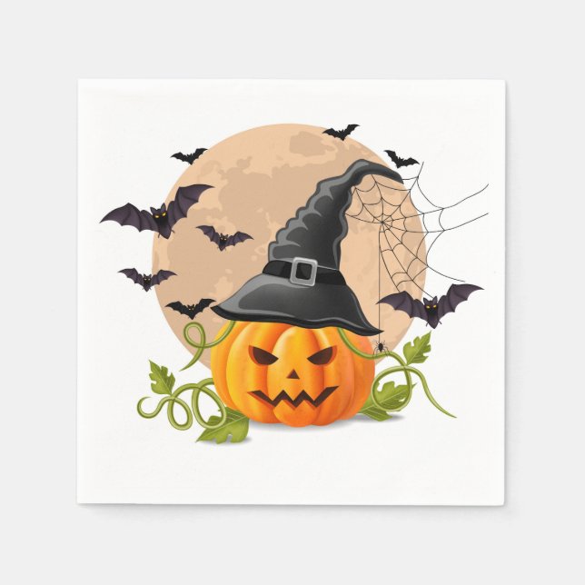 Serviette En Papier Halloween (Devant)