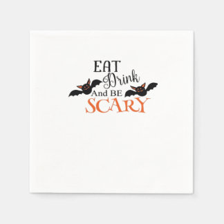 Serviette En Papier Halloween Bats Be Scary Funny Meme