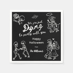 Serviette En Papier Halloween blanc noir blanc blanc blanc blanc blanc