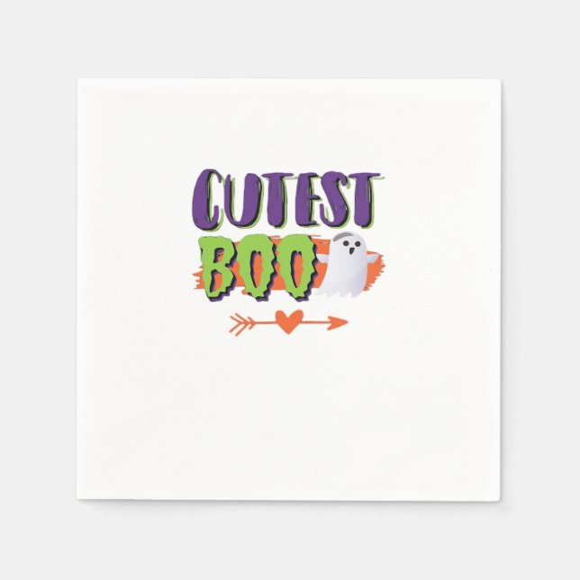 Serviette En Papier Halloween Boo Cutest Funny Décontracté (Devant)
