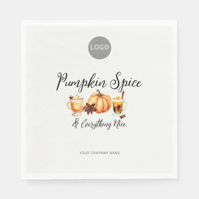 Serviette En Papier Halloween Bureau Party Business Citrouille Spice N (Devant)