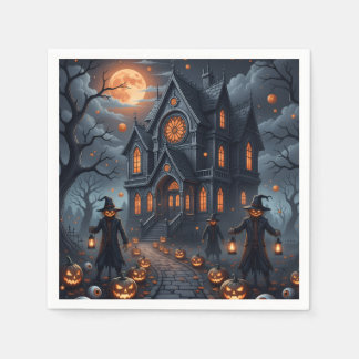 Serviette En Papier Halloween castillo embrujado