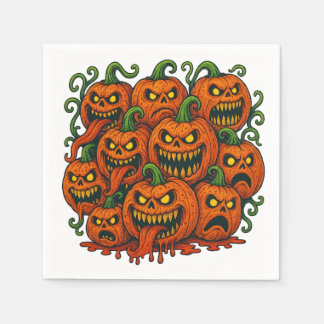 Serviette En Papier Halloween Citrouille