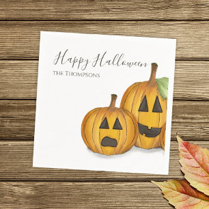 Serviette En Papier Halloween Citrouilles mignons Jack O'lanterns Simp