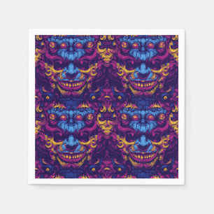 Serviette En Papier Halloween clown déplaisant