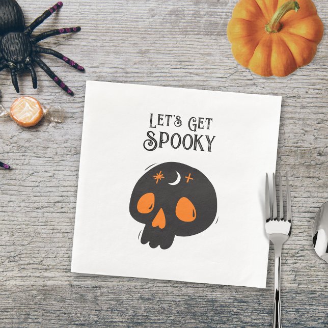 Serviette En Papier Halloween Crâne Obtenons une typologie gothique Éf (Créateur téléchargé)